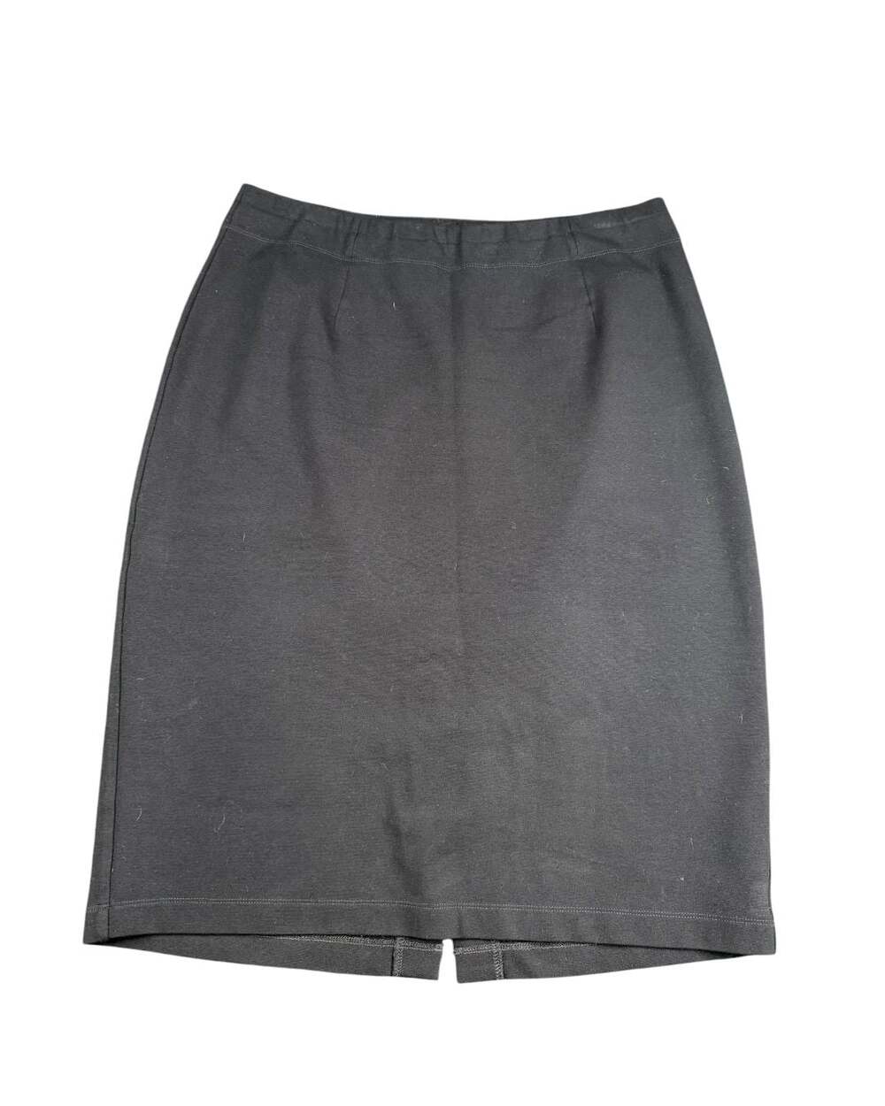 Eileen Fisher Pencil Skirt Size M Black Knit Midi Career Work JS-41
